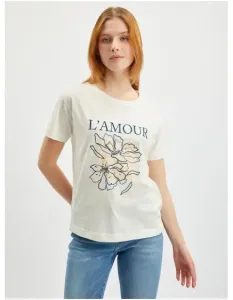 Krémové dámské tričko #4495543