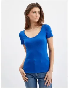 Modré dámské basic tričko