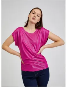 Tmavě růžové dámské tričko #4495507