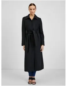 Černý dámský zimní kabát s příměsí vlny #4495980