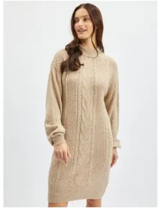 Béžové dámské svetrové šaty #4496282