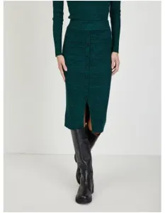 Tmavě zelená dámská svetrová sukně