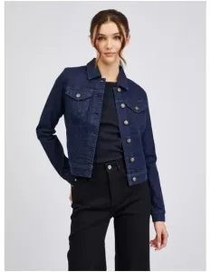 Tmavě modrá dámská džínová bunda #4496252