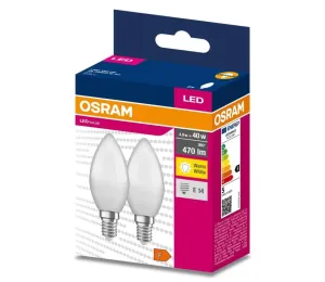 Osram SADA 2x LED Žárovka B35 E14/4,9W/230V 3000K - Osram