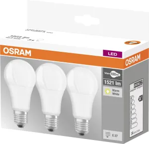 3PAK LED žárovka LED E27 A60 14W = 100W 1521lm 2700K Teplá bílá 360° OSRAM OSRLED4259