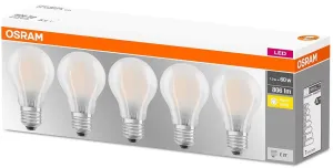 5PAK LED žárovka LED E27 A60 7W = 60W 806lm 2700K Teplá bílá 300° Filament OSRAM OSRLEDW3555