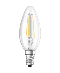LED žárovka LED E14 B35 3,4W = 40W 470lm 2700K Teplá bílá 300° CRI90 Filament OSRAM SUPERSTAR+ Stmívatelná OSRSTAK2105