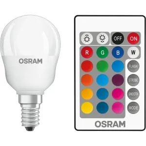 LED žárovka LED E14 P45 4.5W = 25W 250lm RGBW 200° OSRAM Star + Ovladač OSRLEDH0310