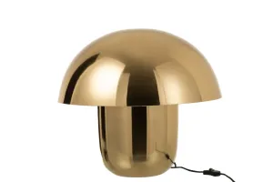 Zlatá kovová stolní lampa Mushroom Large - Ø 50*45cm 11187
