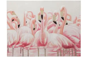 Obraz s plameňáky Flamingos - 120*3,5*90cm 83553