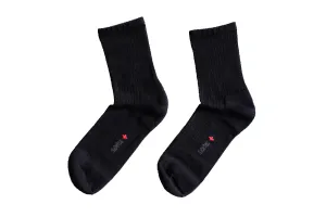 Ponožky s jemným sevřením lemu - s mikroplyšem v patě a špičce - tmavě šedá - Ovecha Velikost: 29-30