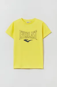 Dětské bavlněné tričko OVS žlutá barva, s potiskem #2027695