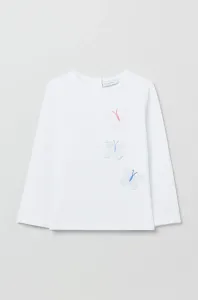 Dětské tričko s dlouhým rukávem OVS bílá barva