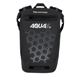 OXFORD Vodotěsný batoh AQUA V12 (černá, objem 12 L)