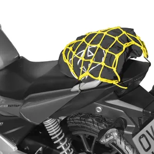 OXFORD Pružná zavazadlová síť pro motocykly (27 x 25 cm, žlutá fluo/reflexní)