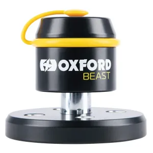 OXFORD zámek s integrovanou podlahovou kotvou BEAST FLOOR LOCK, (černá/žlutá)