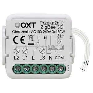 OXT mini reléový modul 3 obvody ZigBee TUYA