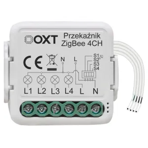 OXT mini reléový modul 4 obvody ZigBee TUYA