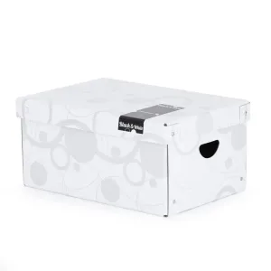Oxybag Krabice lamino velká Black and White bílá