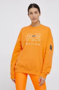 Bavlněná mikina P.E Nation dámská, oranžová barva, hladká #3626112