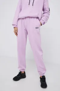 Bavlněné kalhoty P.E Nation dámské, fialová barva, hladké #1964730