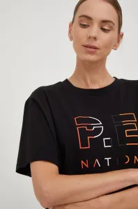 Bavlněné tričko P.E Nation černá barva #3442034