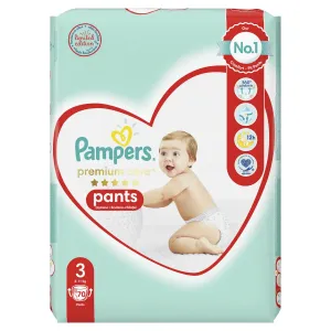 PAMPERS Premium Care Pants Kalhotky plenkové jednorázové 3 (6-11 kg) 70 ks