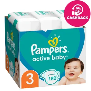 PAMPERS Active Baby pleny 3 (180 ks), 6-10 kg