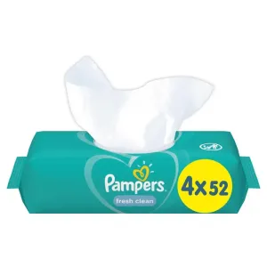 Pampers Fresh Clean Baby Wipes vlhčené ubrousky 208 ks (4x 52 ks)