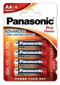 PANASONIC Alkalické baterie Pro Power LR6PPG/4BP AA 1, 5V (Blistr 4ks)