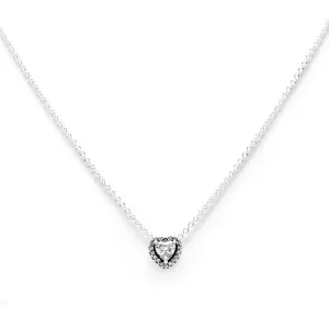 Pandora Stříbrný náhrdelník s třpytivým srdíčkem Timeless 398425C01-45