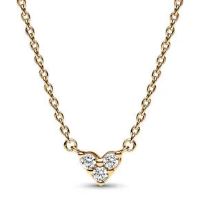 PANDORA pozlacený náhrdelník Zářivé srdce 363014C01-45