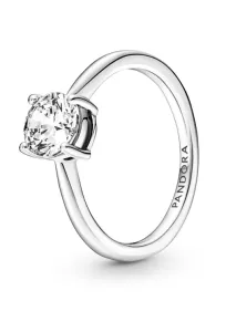 Pandora Jemný stříbrný zásnubní prsten Timeless 190052C01 52 mm