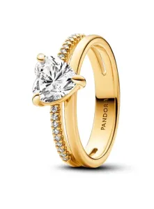 Pandora Okouzlující pozlacený prsten se zirkony Timeless Shine 163100C01 50 mm