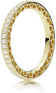 Pandora Třpytivý pozlacený prsten Shine 168655C01 60 mm