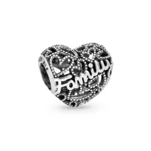 Pandora Stříbrný korálek Srdce rodiny 798571C00