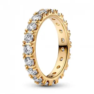 PANDORA pozlacený eternity prsten Třpytivá řada 160050C01