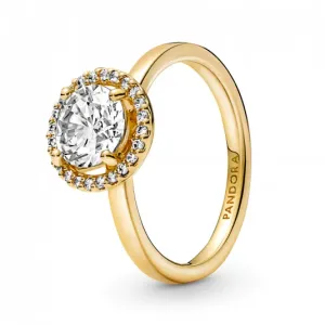 PANDORA pozlacený prsten Třpytivý halo prsten 161234C01 #4554743