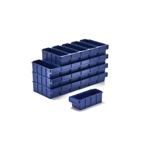 Plastový box DETAIL, 300x115x100 mm, modrý, bal. 24 ks