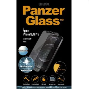PanzerGlass Edge-to-Edge Antibacterial pro Apple iPhone 12/12 Pro černé s Anti-Glare vrstvou