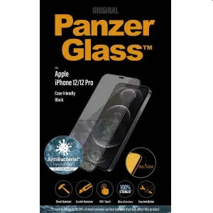 Ochranné temperované sklo PanzerGlass Case Friendly pro Apple iPhone 12/12 Pro, černé