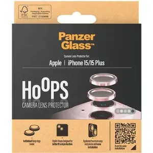 PanzerGlass HoOps Apple iPhone 15/15 Plus - ochranné kroužky pro čočky fotoaparátu - růžový hliník