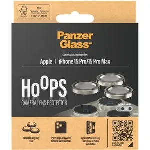 PanzerGlass HoOps Apple iPhone 15 Pro/15 Pro Max - kroužky pro čočky fotoaparátu - přírodní hliník