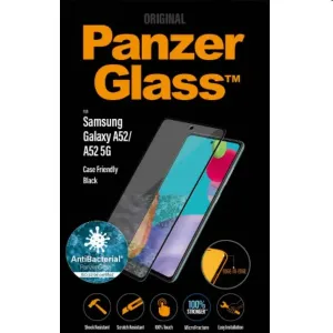 Ochranné sklo PanzerGlass E2E Microfracture Samsung A52 /A52 5G/A53 5G Case Friendly AntiBacterial black (7253)