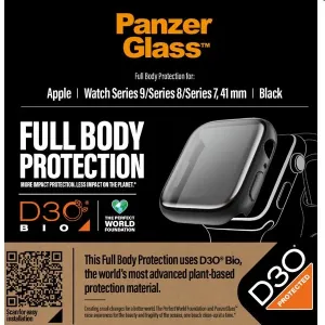 PanzerGlass Apple Watch 9/8/7 (41mm) ochranný kryt s D3O - černý rámeček