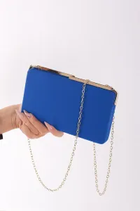 Modrá společenská clutch kabelka Queeny