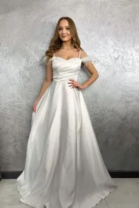 Bílé šaty na ramínka Felicjana #5643446