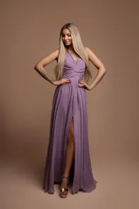 Světle fialové dlouhé šaty Marion #6072014