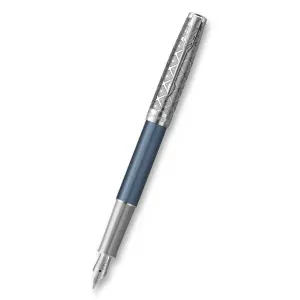 Plnicí pero Parker Sonnet Premium Metal Blue CT 1502/515974 - hrot F (slabý) + 5 let záruka, pojištění a dárek ZDARMA