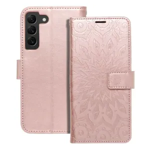 Pouzdro MEZZO Book mandala pro Samsung Galaxy S22, růžové